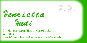 henrietta hudi business card